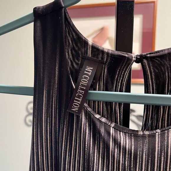 Chic Black and Orange Maxi Dress Size Medium #136 - Picture 3 of 10